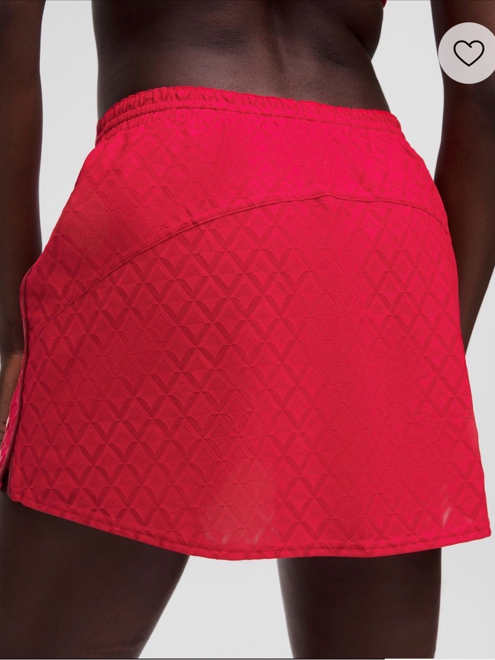 Lululemon Textured Mesh High-Rise Tennis Skirt – Red - Picture 8 of 9